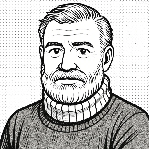 Ernest Hemingway Quotes Proverbs, and Aphorisms(Fictional image. Any resemblance is purely coincidental.)