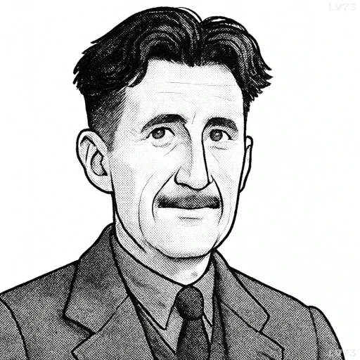 George Orwell Quotes Proverbs, and Aphorisms(Fictional image. Any resemblance is purely coincidental.)