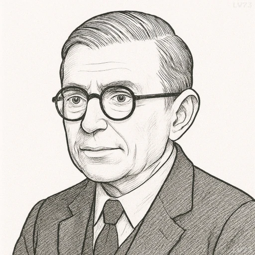Jean-Paul Sartre Quotes Proverbs, and Aphorisms(Fictional image. Any resemblance is purely coincidental.)